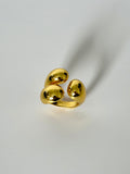 Mira gold sculptural ring by Nulax Jewellery