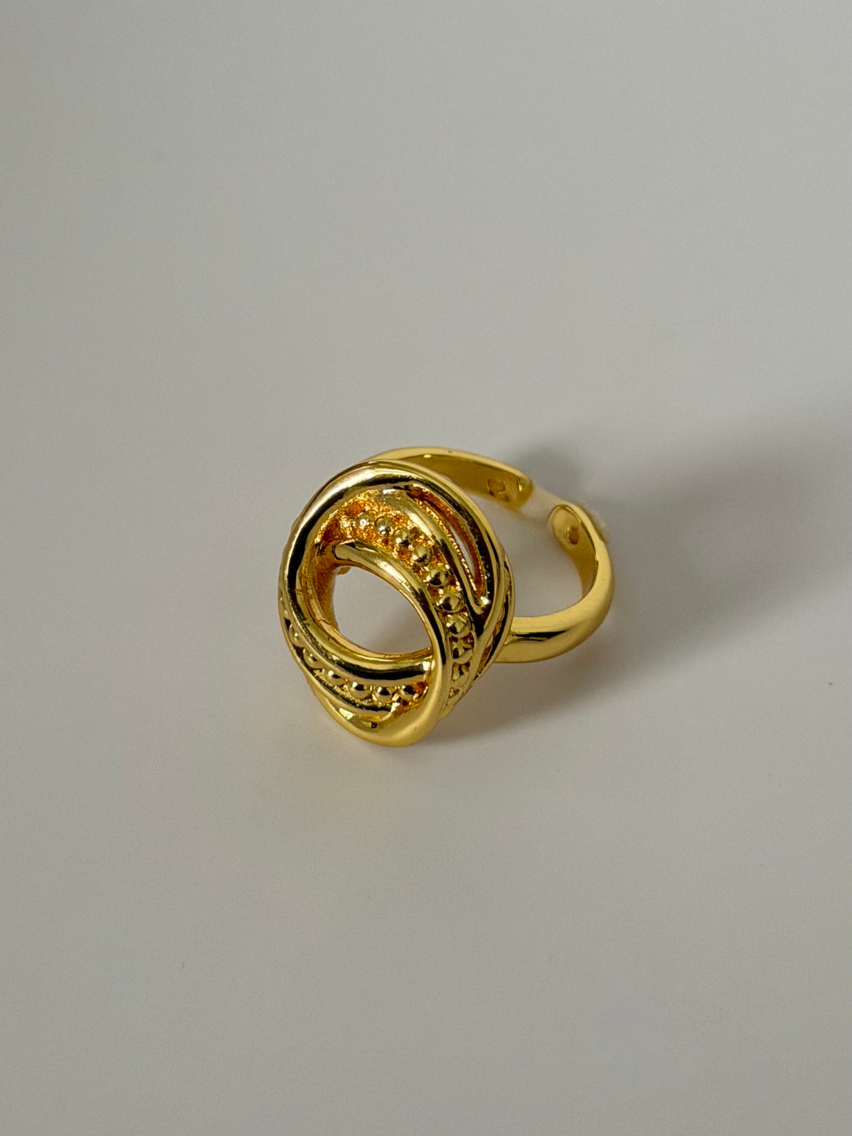 Sofia adjustable gold statement ring by Nulax Jewellery