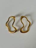 Sculpted Wave Hoops
